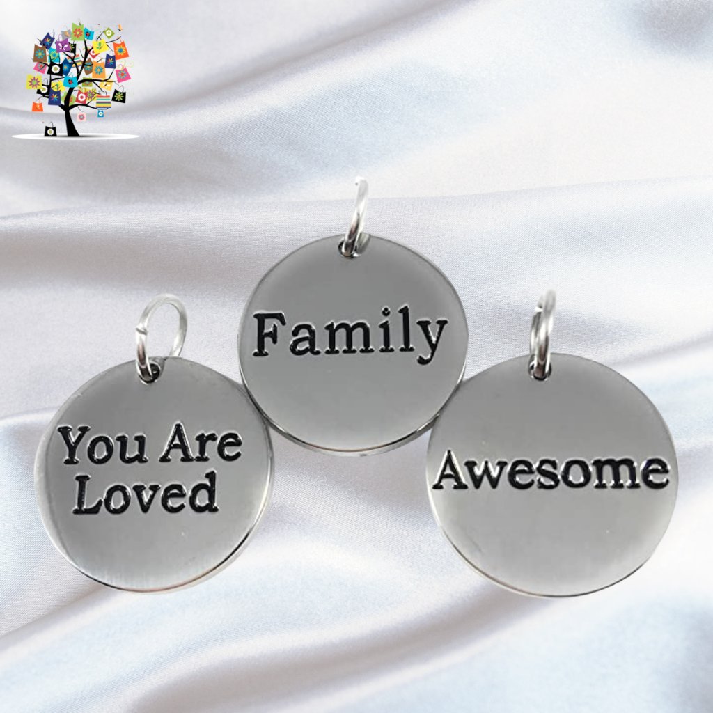 Inspirational Message Word Charms Set Of 3